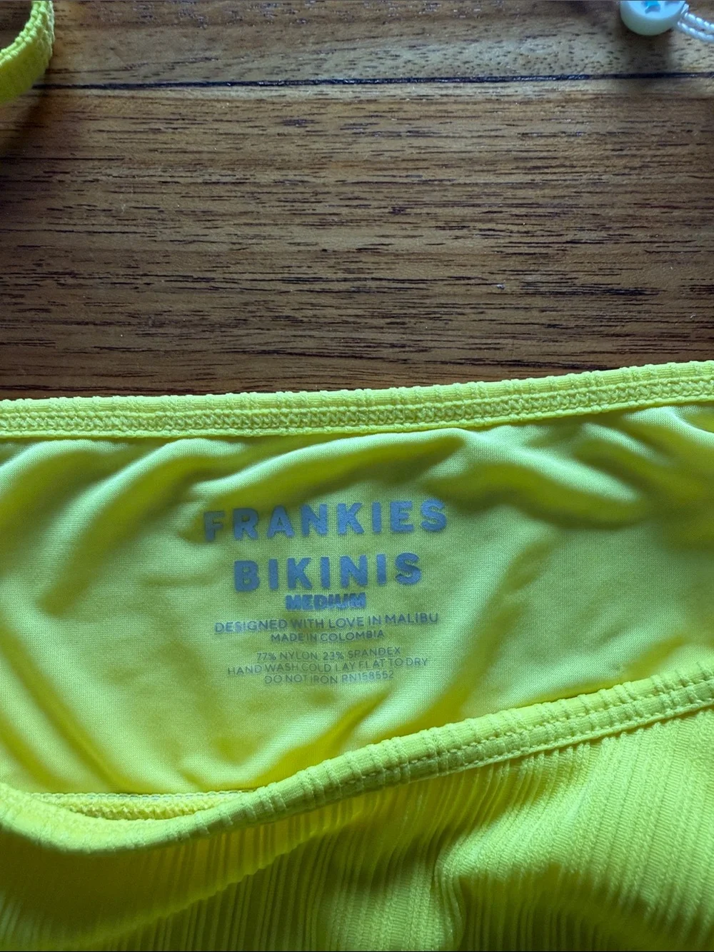 NWT Frankies Bikinis Pina Colada Ribbed Bikini Set